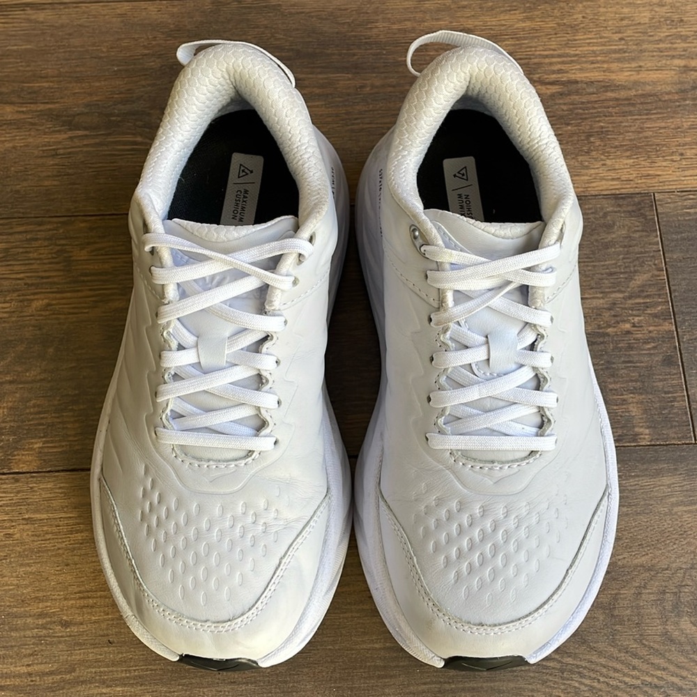 7.5D HOKA Bondi SR Women's, White, Soft Toe, Slip Athletic Wide